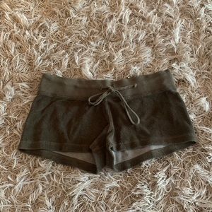 Army Green Low Rise Terry Hardtail Shorts